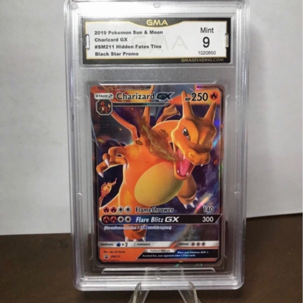 👀 Pokémon Charizard GX Black Star Promo Holo Rare card.GMA 9